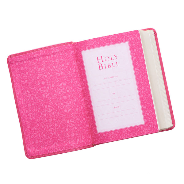 Hot Pink Large Print Compact KJV Bible ~ Presentation Page