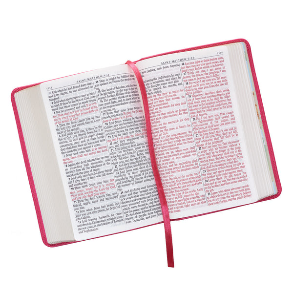 Pink Large Print Compact KJV Bible ~ Scripture View