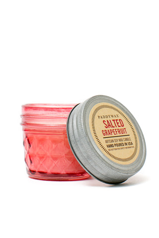 Paddywax Pink Salted Grapefruit 3 oz Soy Wax Relish Jar Candle 