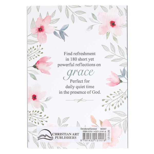 Back Cover of Pink & Blue Floral Grace To You Devotional
