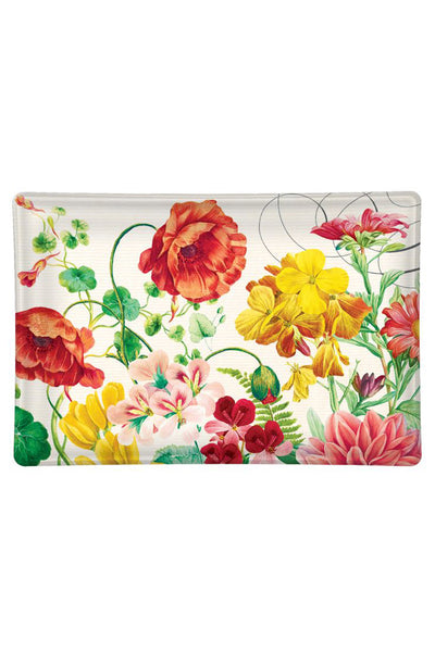 Poppies & Posies Glass Soap Dish