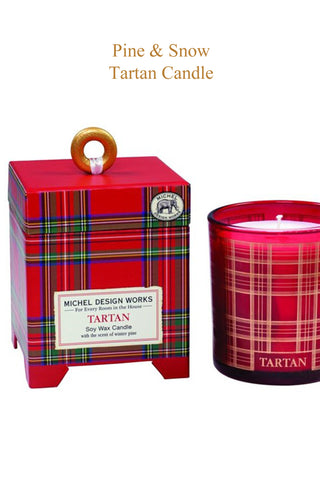 Michel Design Works Red Tartan Pine & Snow scented Soy Candle