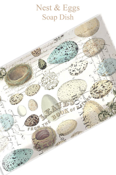 Michel Design Works Nest & Eggs Glass Soap Dish