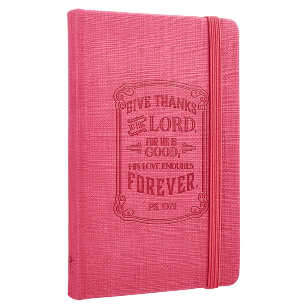 Hot Pink Give Thanks Notebook ~ Alt View