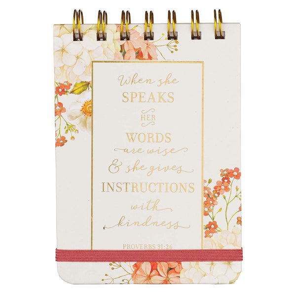 Close Up Peach & Coral Floral Notepad Cover