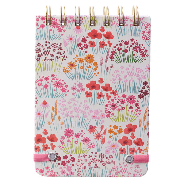 Colorful Meadow Flowers on back of Notepad