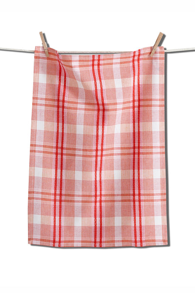 Tag Newport Pink Madras Plaid Preppy Kitchen Towel