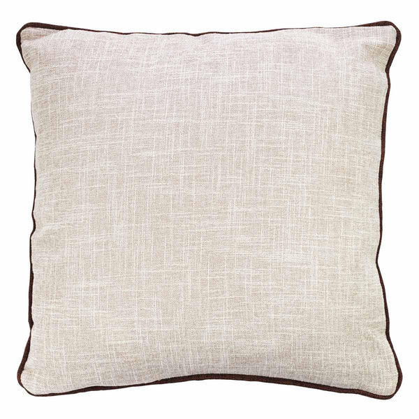 Solid Beige Back view of Pillow