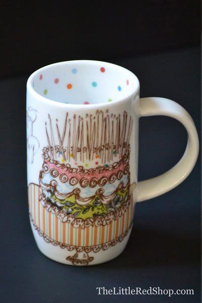 Happy Birthday Coffee Mug with Cake & Confetti