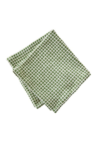 Tag Ltd Foliage Green Check Textured Dishcloth