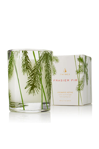Thymes Frasier Fir Pine Needle Votive Candle with Gift Box