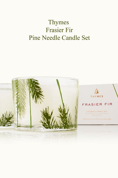 Thymes Frasier Fir Pine Needle Candle Boxed Gift Set