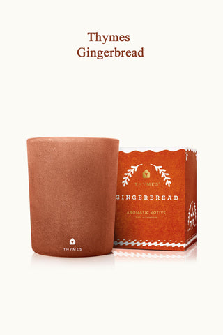 Thymes Gingerbread Votive Candle & Gift Box