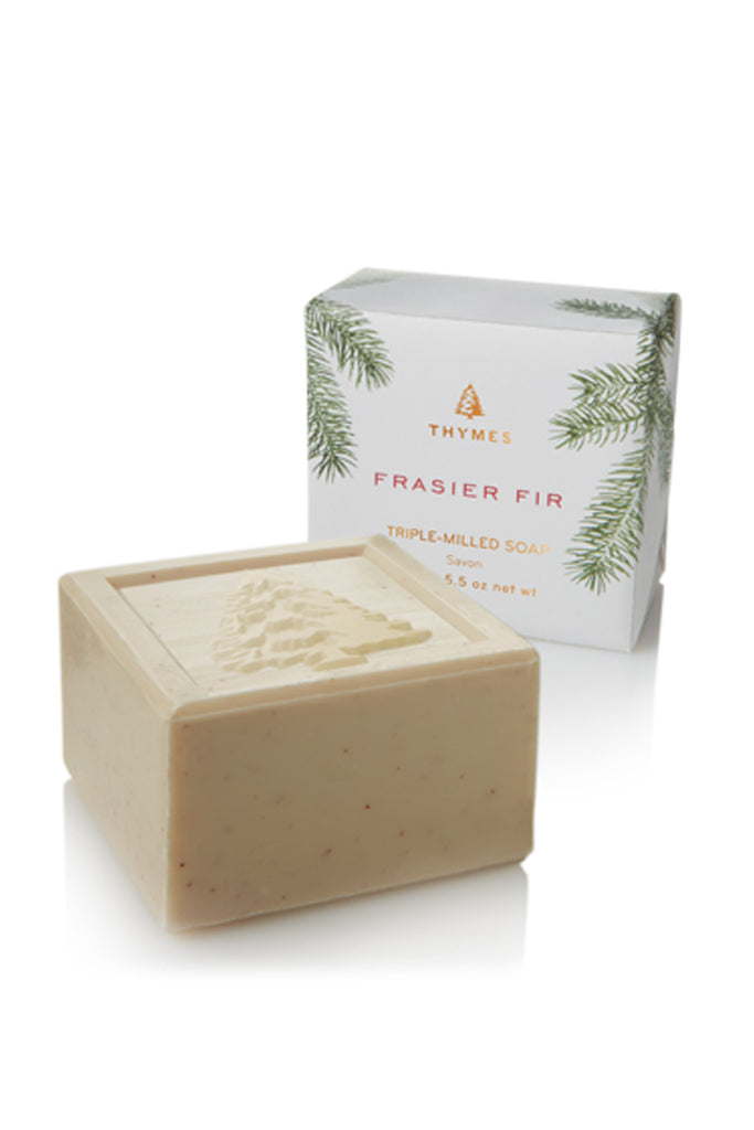 Thymes Frasier Fir Bar Soap with Embossed Tree
