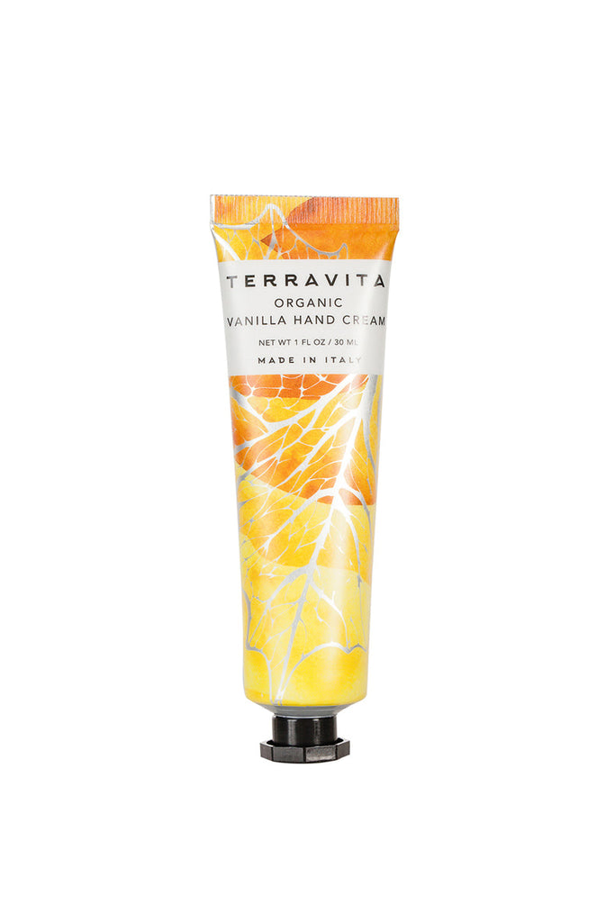 Terravita Organic Vanilla Italian Hand Cream in Yellow Tube