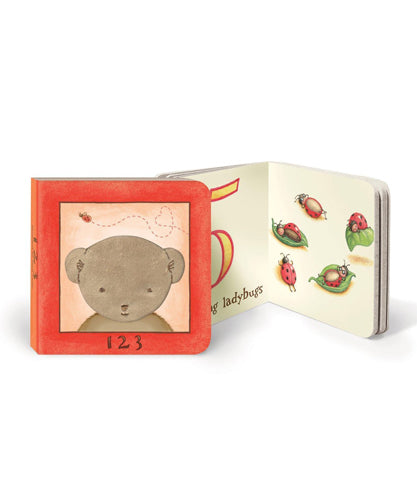 Bunnies by the Bay Bao Bao 123 Mini Board Book w/ fuzzy bear cover