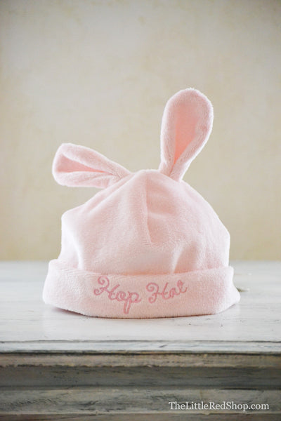 Alt View Bunnies by the Bay Pink Velour Hop Hat Bunny Cap for baby