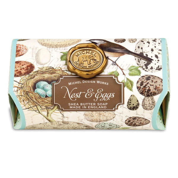 Soap Bar in Wrapping with Eggs, Nests, and a Bird